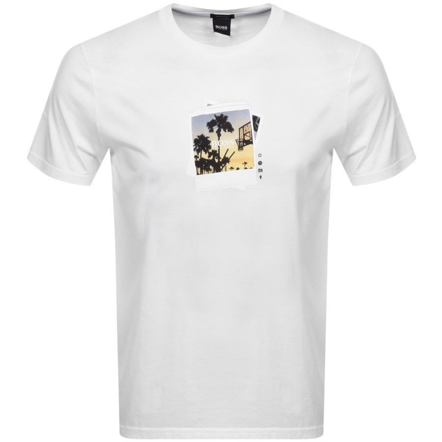 Alternative Image for ProductBOSS Tmix Logo T Shirt White1